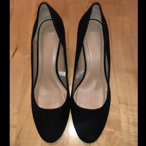 A New Day Black Wedge Heels